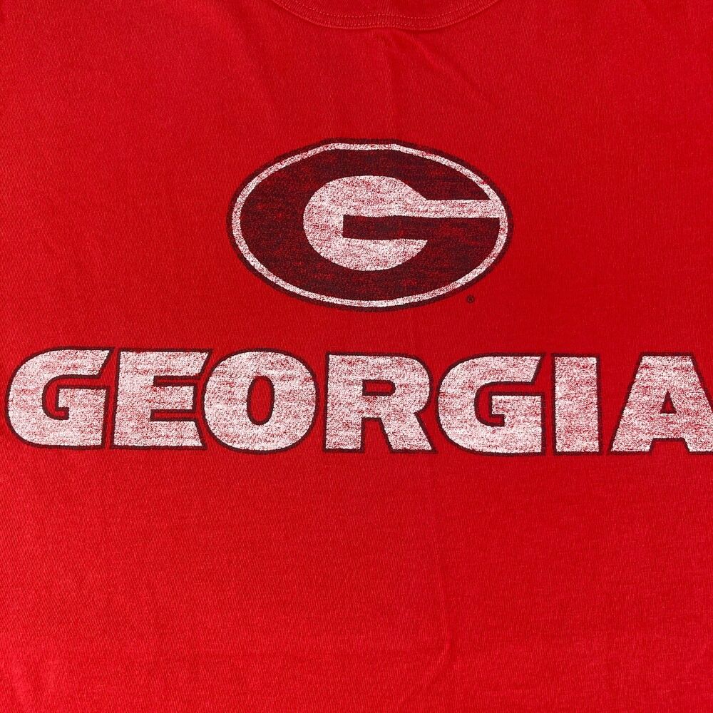 Georgia Bulldogs T Shirt Mens XL Red '47 Brand UGA Distressed Logo Cotton Tee
